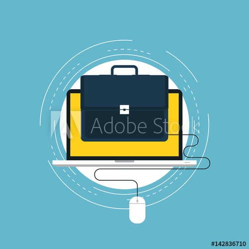 500x500 Online Job Search Flat Vector Illustration Design Frelance Job