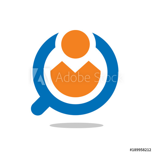 500x500 Review, Inspect, Job, Magnifying Glass Icon Vector Logo