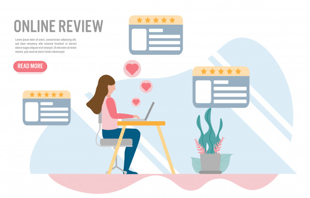 626x400 Customer Review Online Concepts With Character Vector Premium