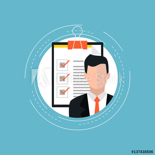 500x500 Customer Service Rating Flat Vector Illustration Design Job