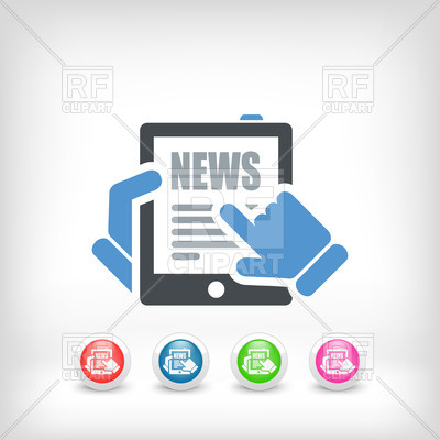 400x400 News Journal Opened On Tablet Pc