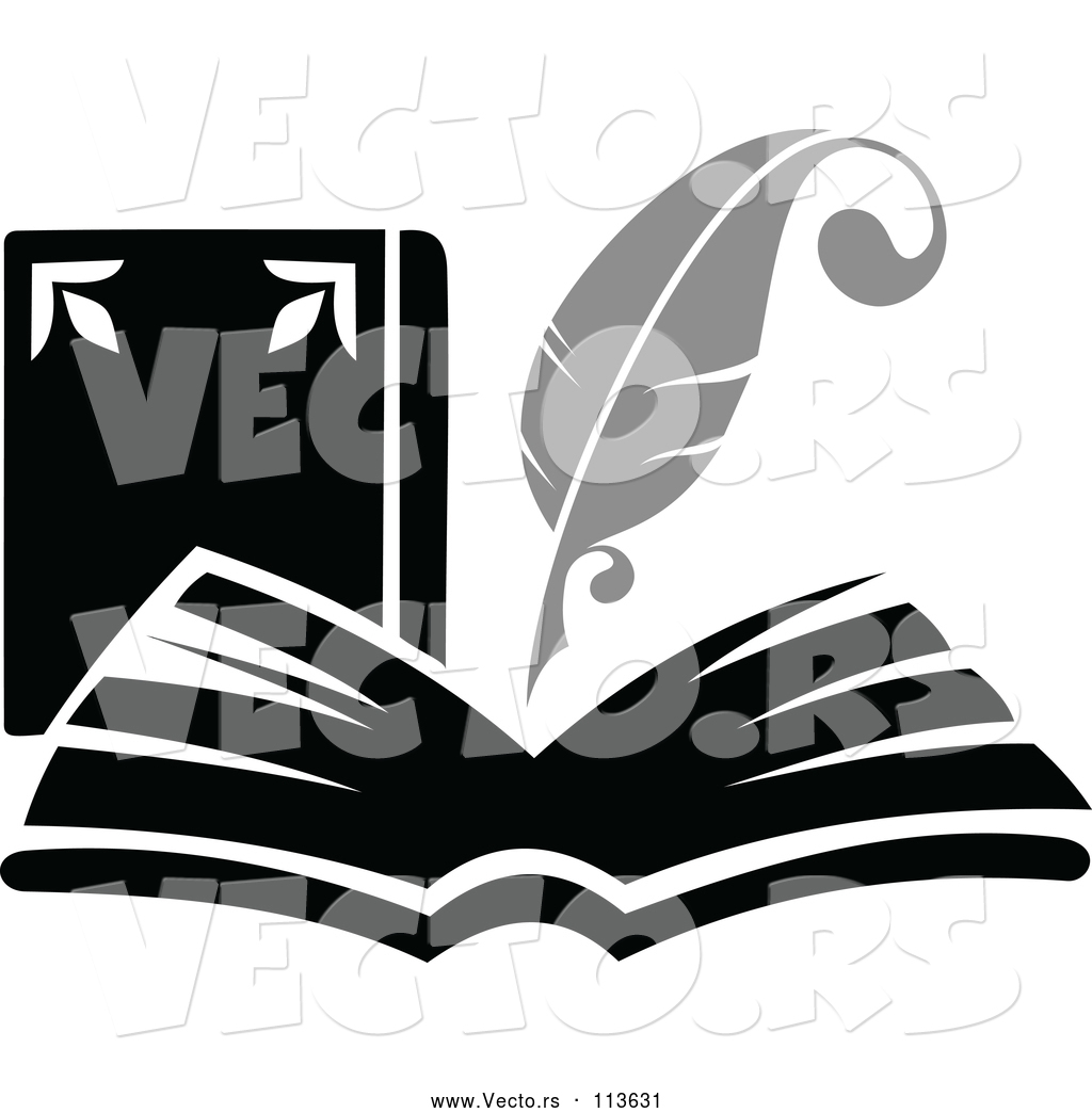1024x1044 Vector Of Feather Quill Pen Writing In A Book Or Journal