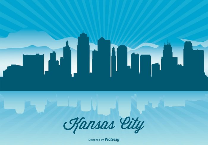 700x490 Kansas City Skyline Silhouette Vector