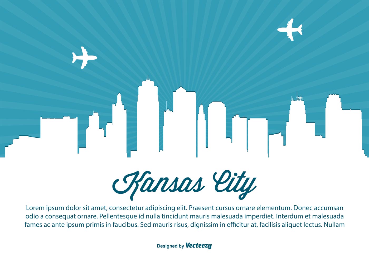 1400x980 Free Vector Kansas City Skyline Illustration
