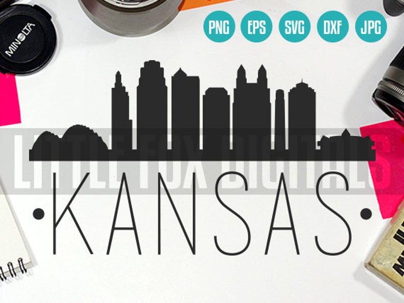 794x596 Vector Kansas City Missouri Usa Skyline City Etsy
