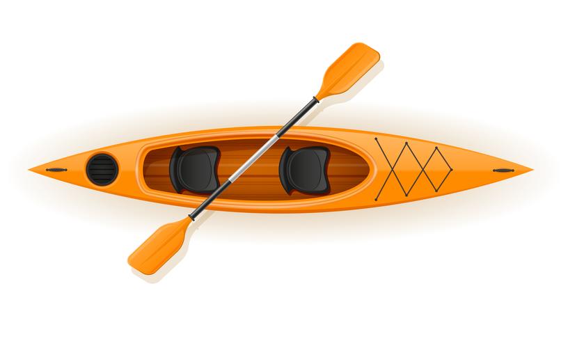 816x490 Kayak From Plastic For Fishing And Tourism Vector Illustration