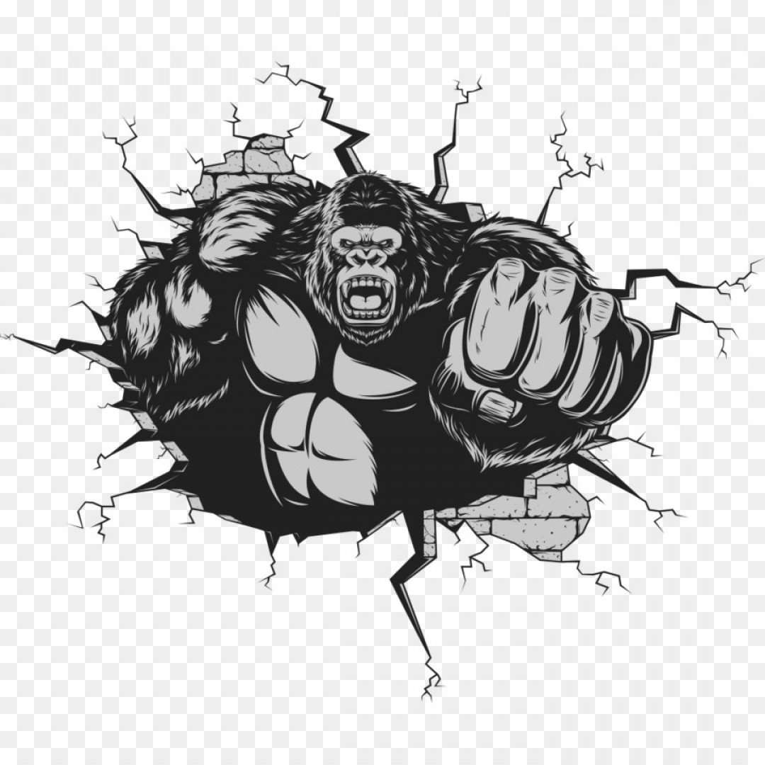 1080x1080 Png King Kong Gorilla Ape Vector Graphics Royalty Free Studiogrfx