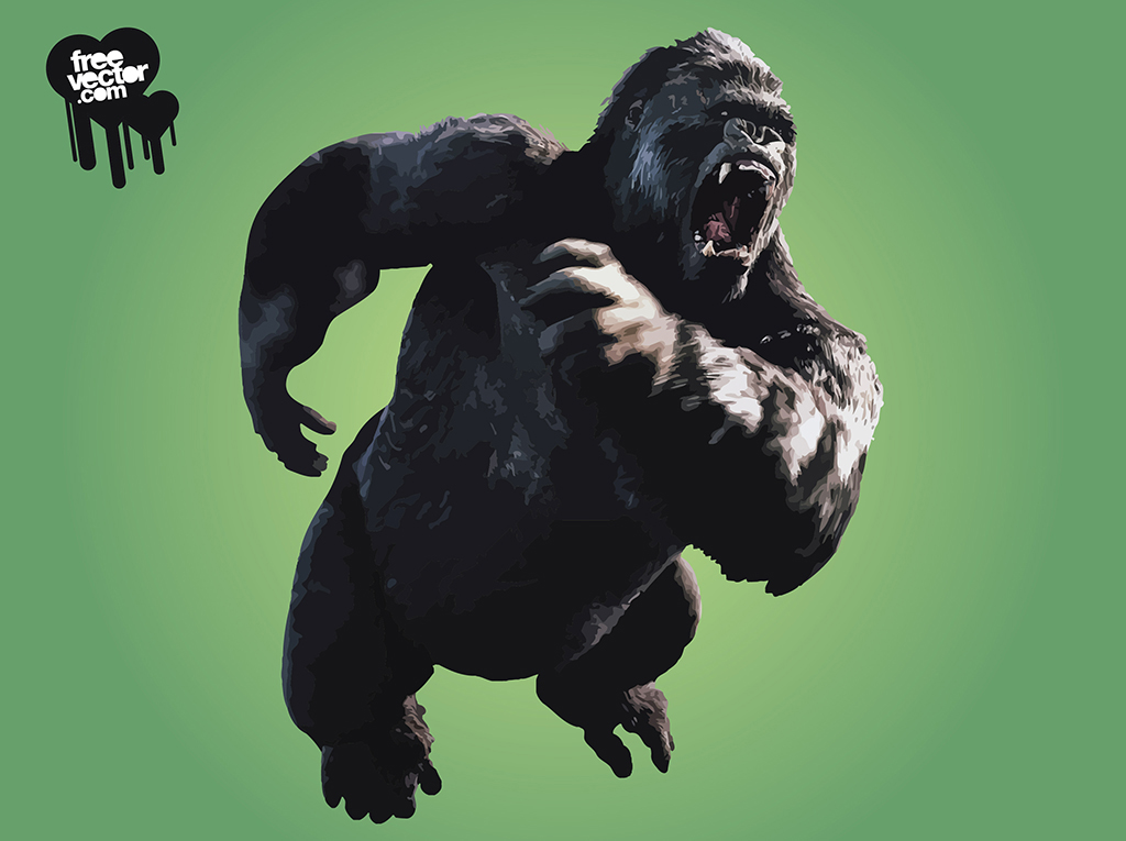 Vector King Kong At Vectorified Com Collection Of Vector King Kong Free For Personal Use