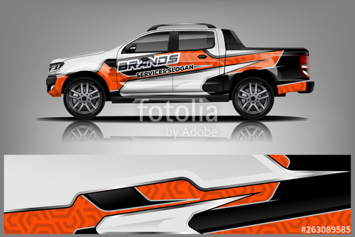 500x334 Truck And Car Decal Design Vector Kit Abstract Background