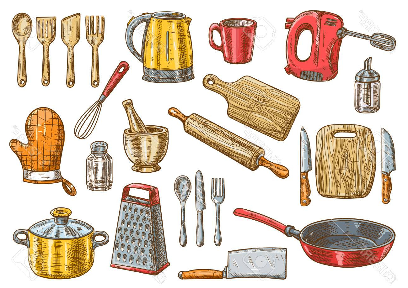 1300x919 Kitchen Tools Vector Kitchen Tools Set Kitchenware Appliances