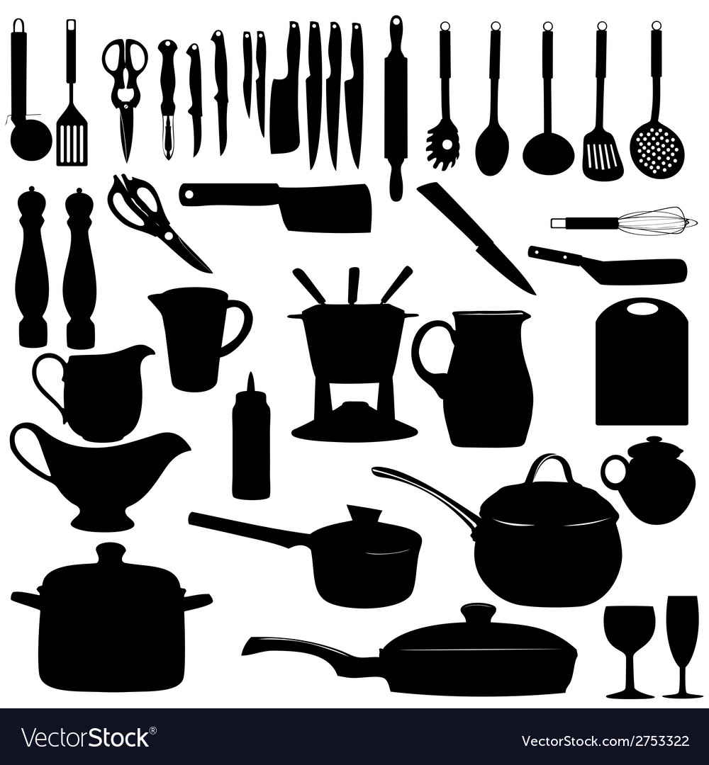1000x1080 Kitchen Utensils Silhouette Vector Free Baking Pastry Western