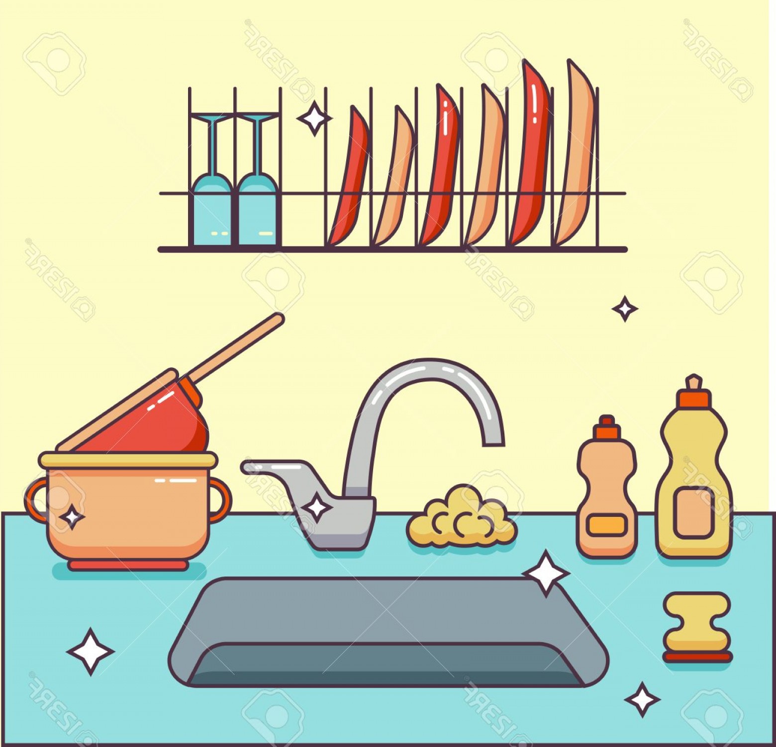 1560x1503 Vector Clean Kitchen Wallkeeper