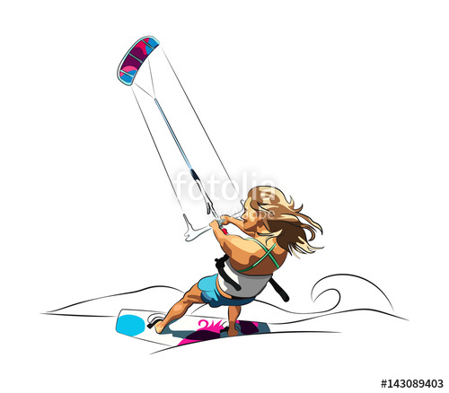 500x438 Kitesurf Stock Image And Royalty Free Vector