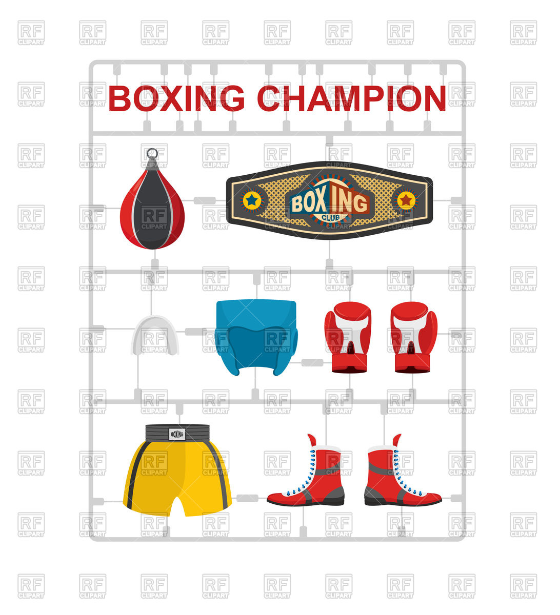 1092x1200 Boxing Champion Plastic Model Kits Vector Image Of Sport