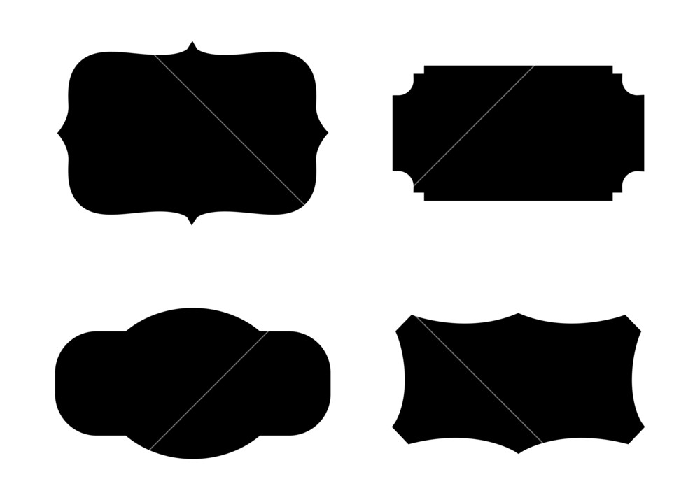 1000x715 Label Shapes Vector Royalty Free Stock Image