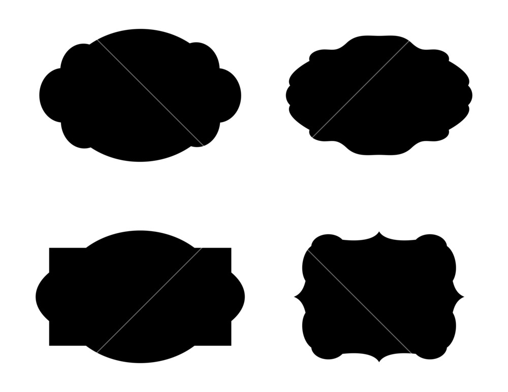 1000x773 Labels Shapes Vector Designs Royalty Free Stock Image