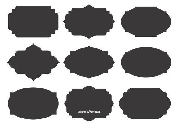 571x400 Blank Vector Label Shapes Label Print Label Shapes, Vector