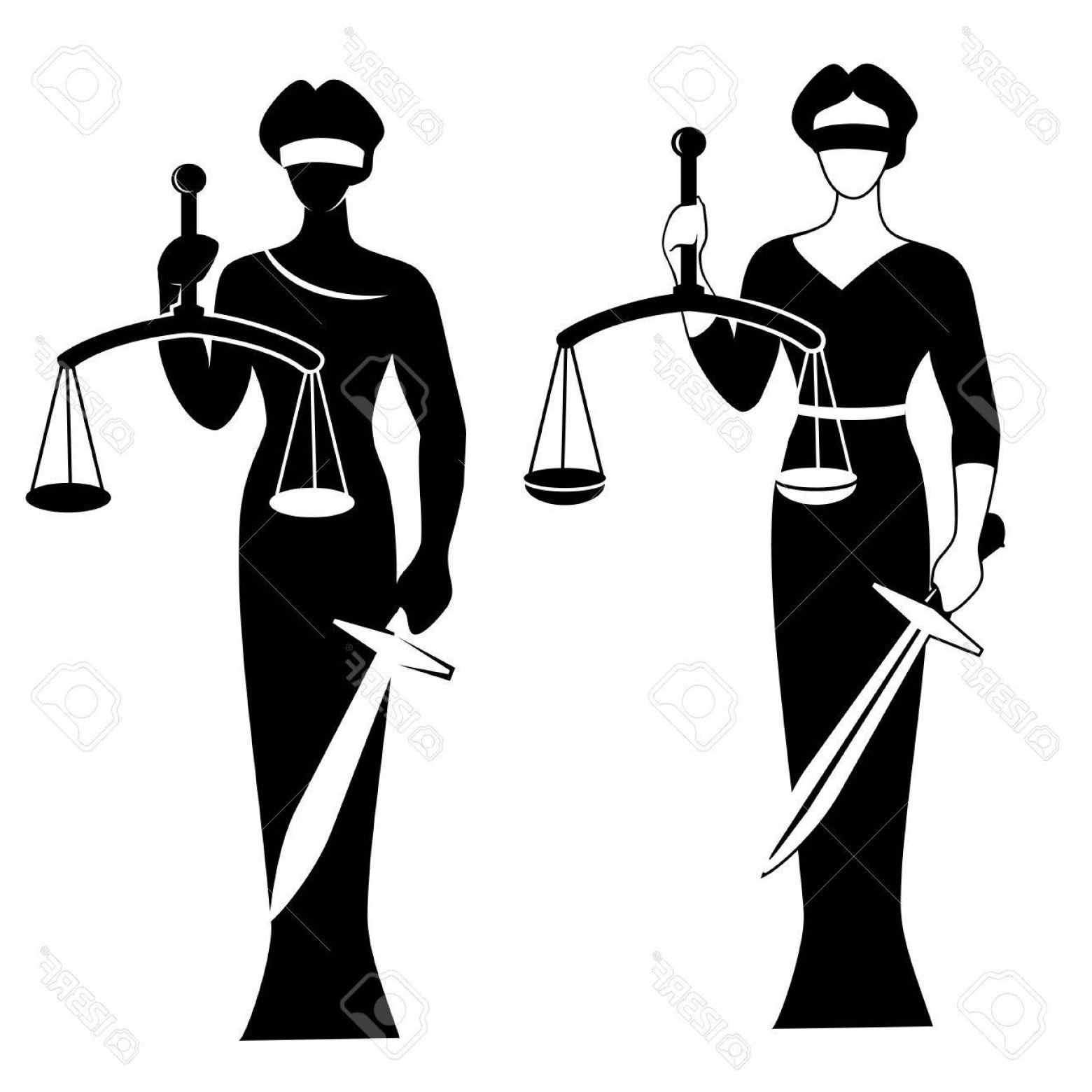 1560x1560 Photostock Vector Lady Justice Black Vector Illustration