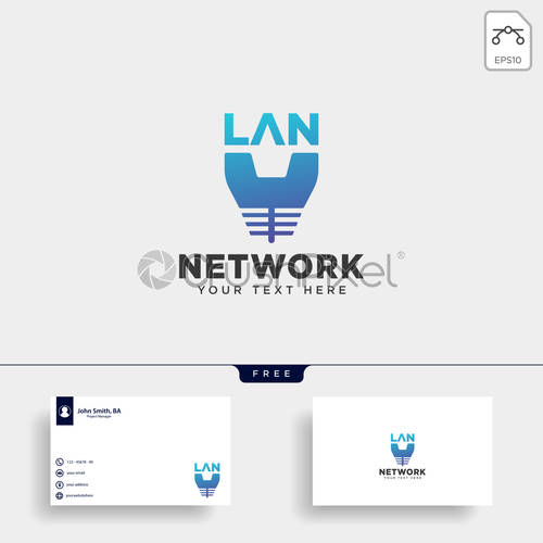 500x500 Lan Connection Communication Creative Logo Template Vector