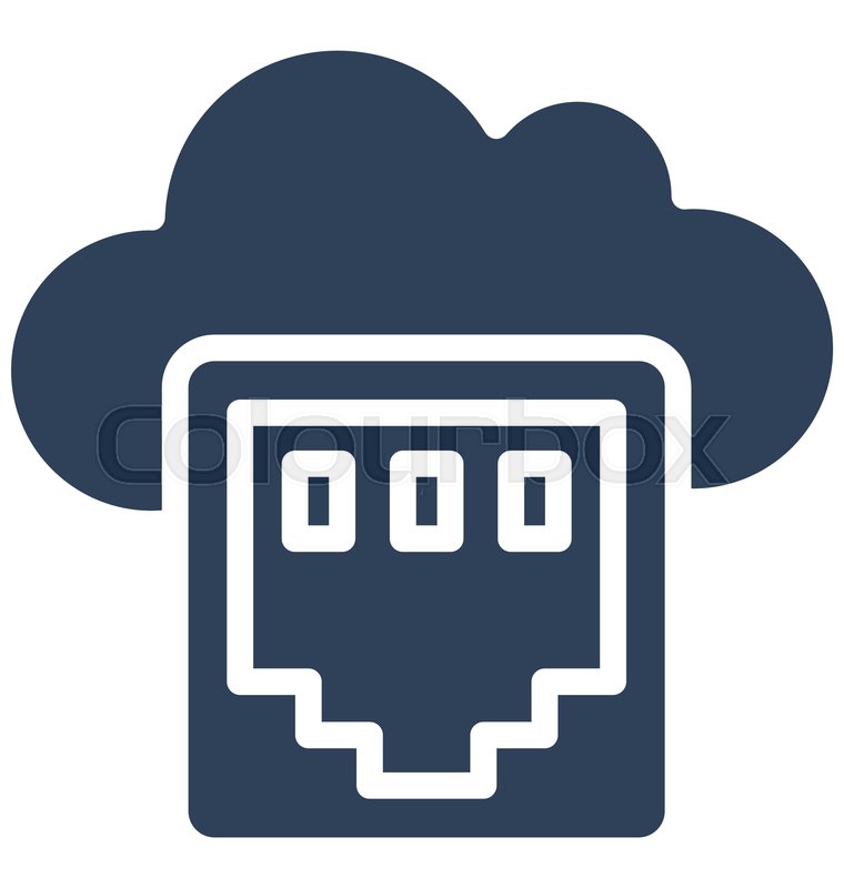 760x800 Lan Socket Isolated Vector Icon That Stock Vector Colourbox