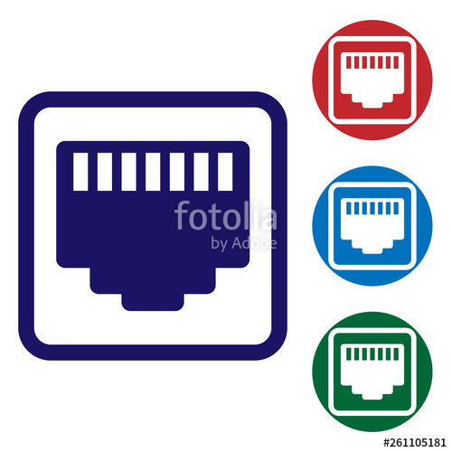 500x500 Grey Network Port