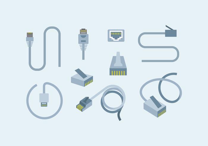 700x490 Internet Lan Cable Vector Stock