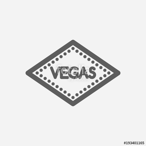 500x500 Casino Vegas Icon Line Symbol Isolated Vector Illustration Of Las