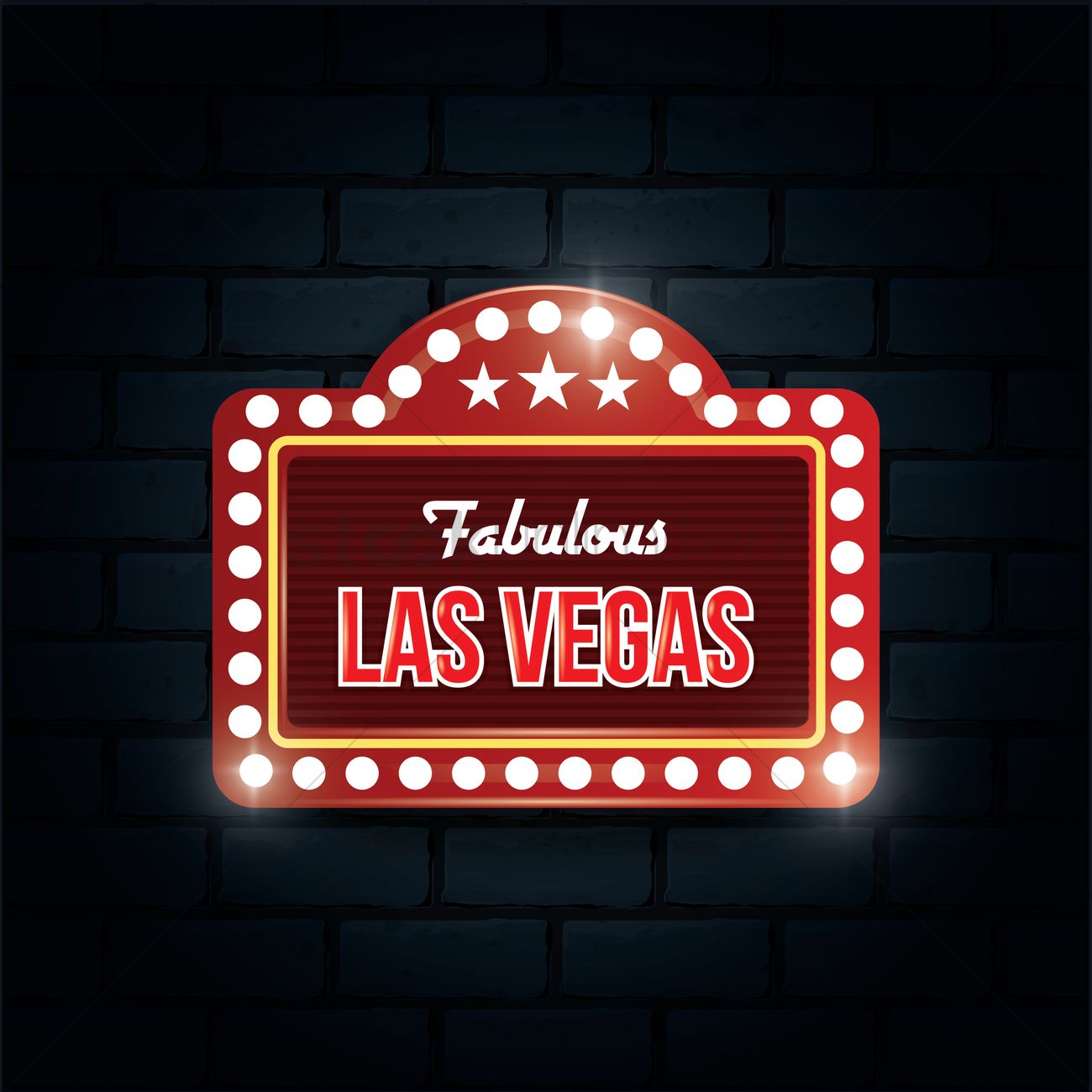 1300x1300 Fabulous Las Vegas Sign Vector Image