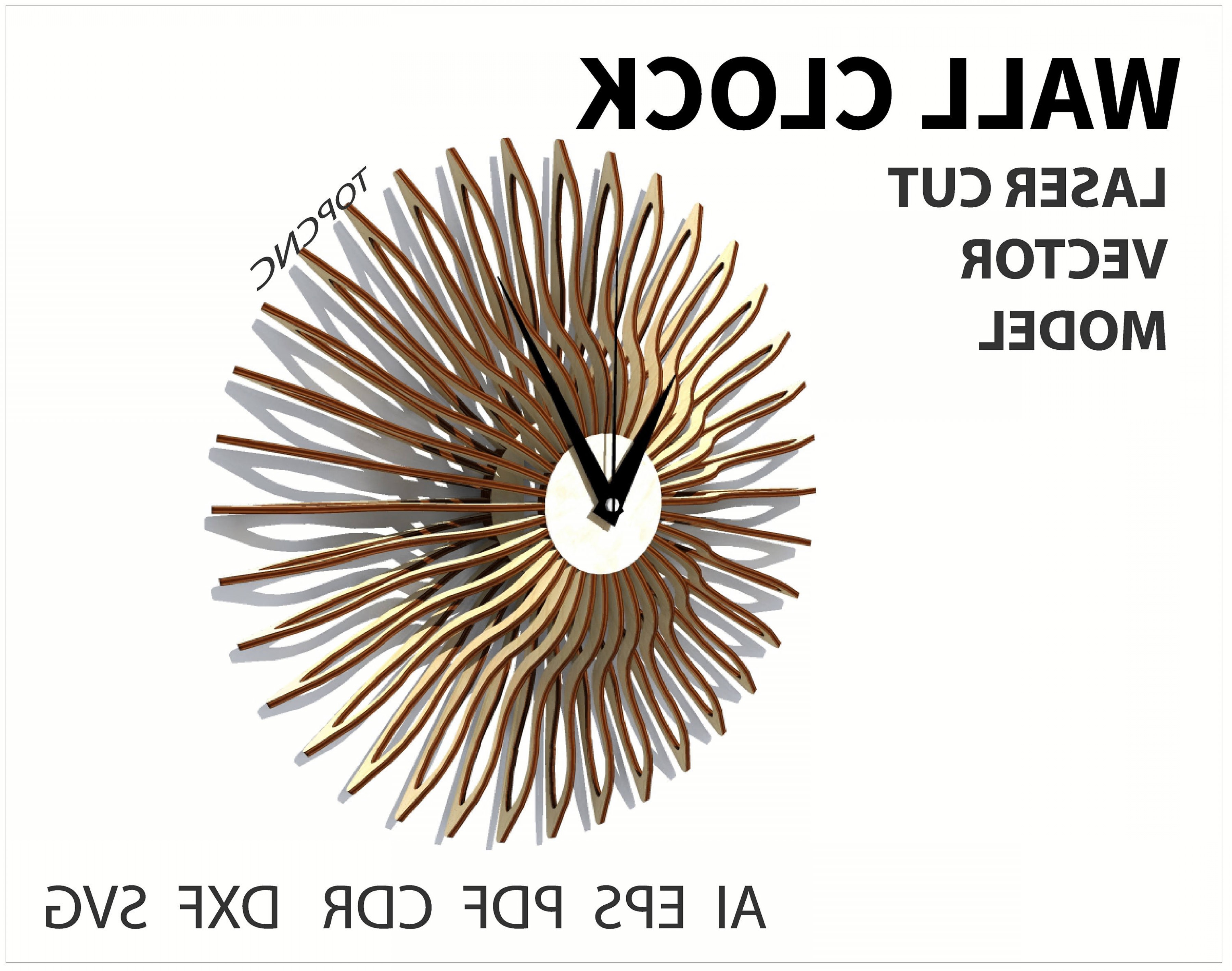 3600x2838 Wall Clock Vector For Laser Cutting Soidergi