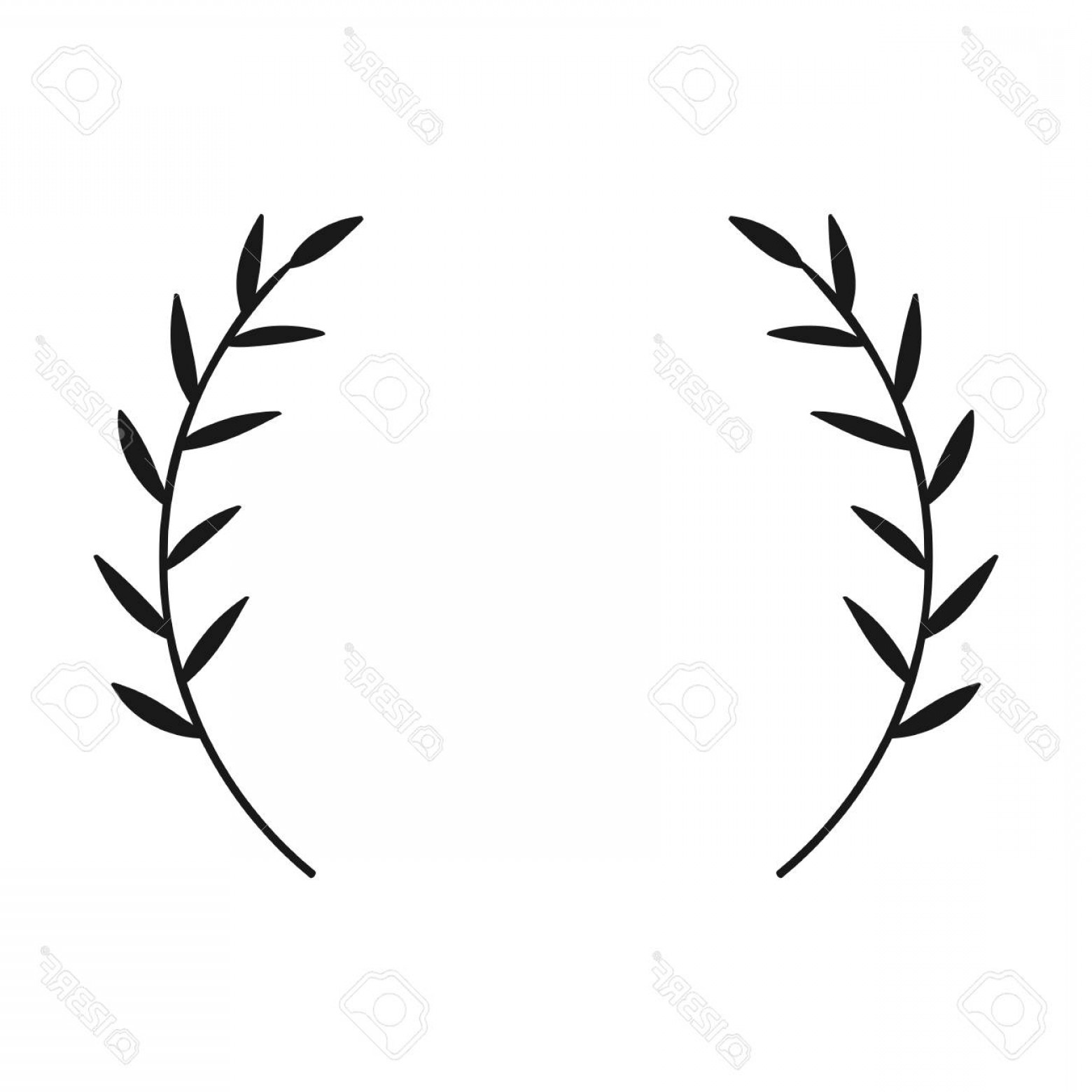 Photostock Vector Laurel Wreath Hand Drawn Vector Round Frame 1560x1560 Photostock Vector Laurel Wreath Hand Drawn Vector Round Frame