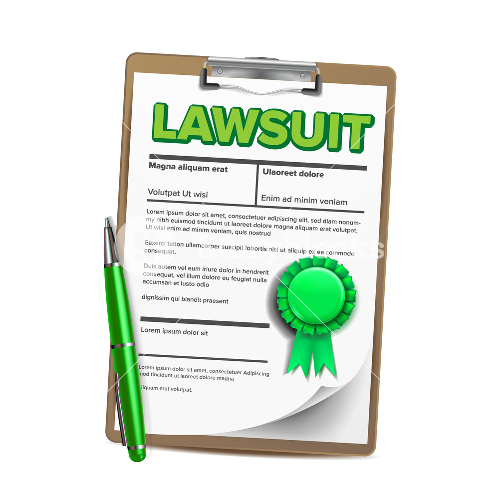 1000x1000 Lawsuit Paper, Legal Action, Document Vector Realistic
