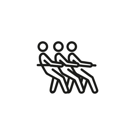 450x450 Tug Of War Line Icon People, Fight, Lawsuit War Concept Vector