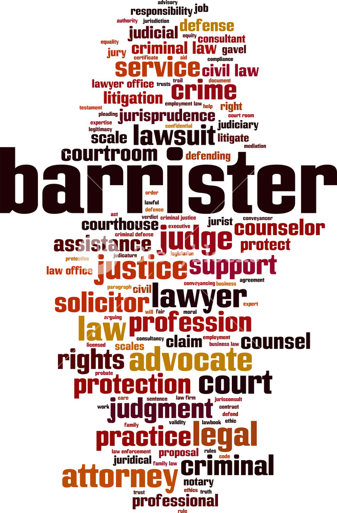 657x1000 Barrister Word Cloud Concept Vector Illustration Royalty Free