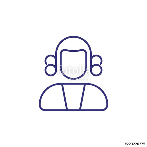 500x500 Judge Line Icon Court, Lawsuit, Trial Justice Concept Vector