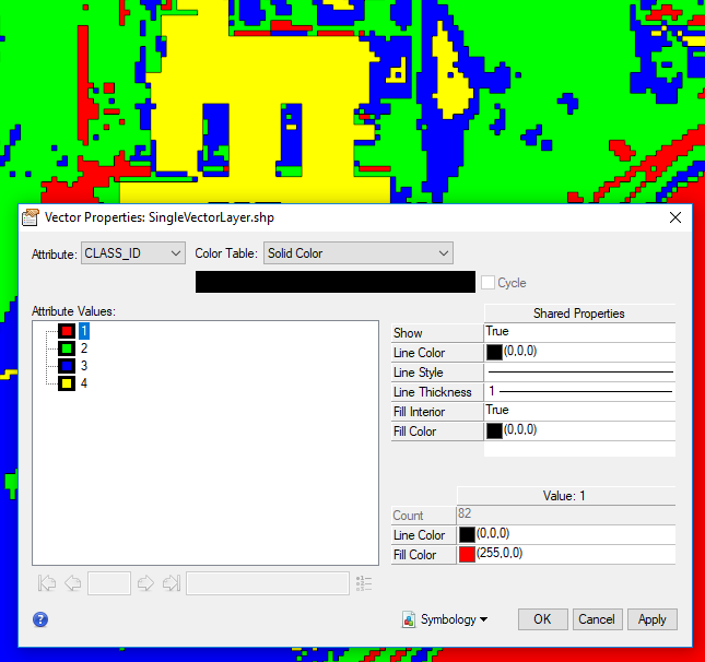 645x606 Export Classes To Vector Layers