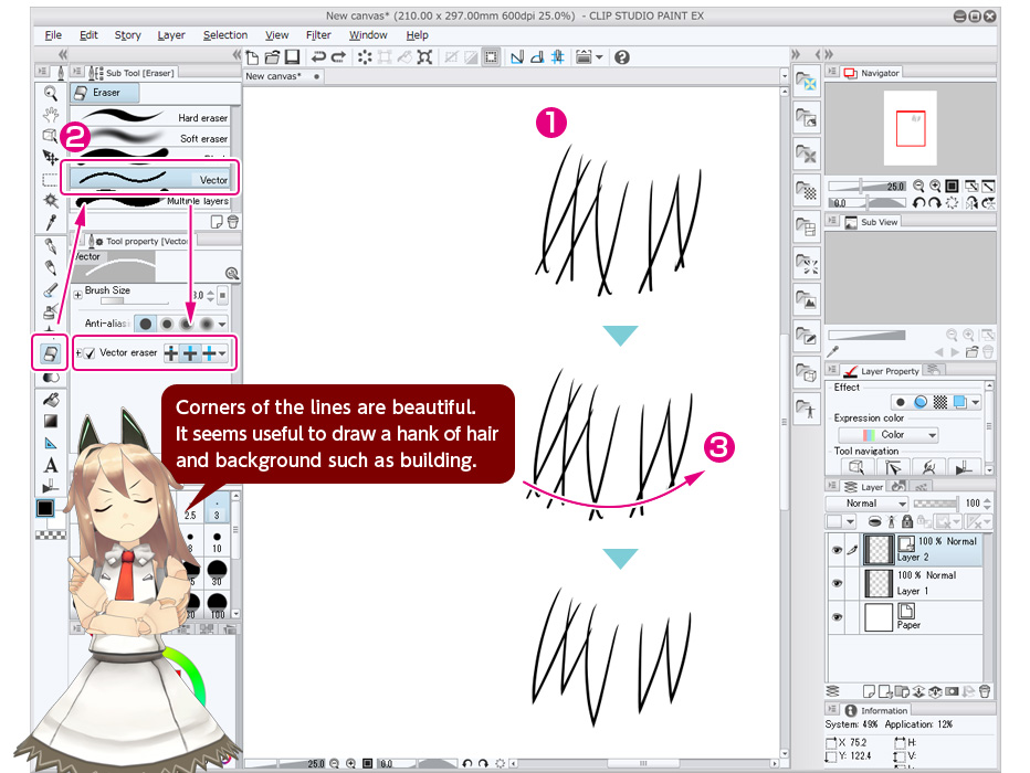 932x700 Use Vector Eraser Trial Tour Clip Studio Net