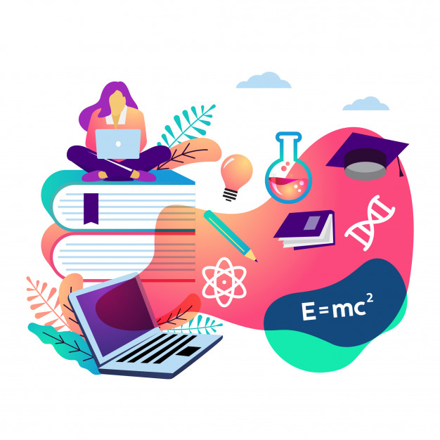 626x626 E Learning Vector Illustration Vector Premium Download