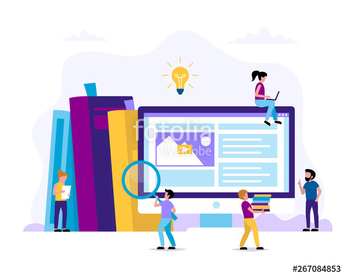 500x400 Learning And Reading Concept Illustration For Education, Books