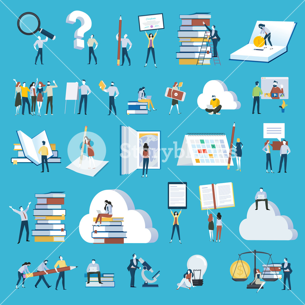 1000x1000 Set Of Flat Design Style People Icons Vector Illustration