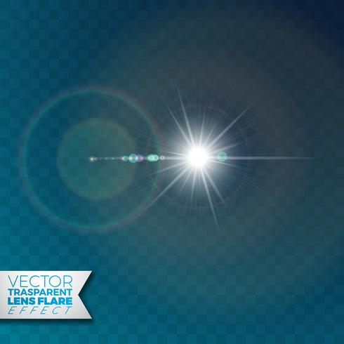 490x490 Realistic Vector Lens Flare Light Effect On Transparent Background