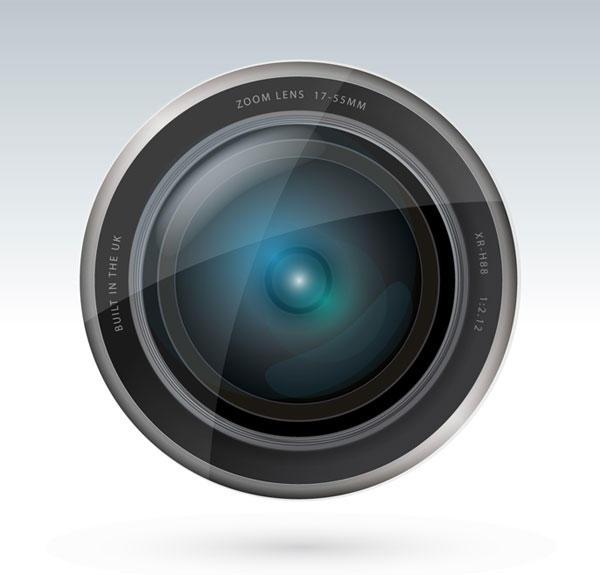 600x575 Camera Lens Vector Illustrator Free