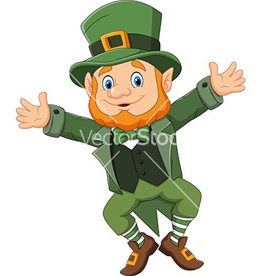 380x400 Cartoon Happy Leprechaun Dancing Vector Leprechauns Leprechaun