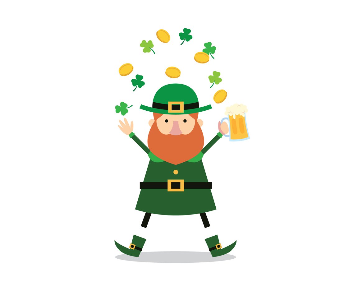 1136x936 Happy Leprechaun Vector Art Graphics
