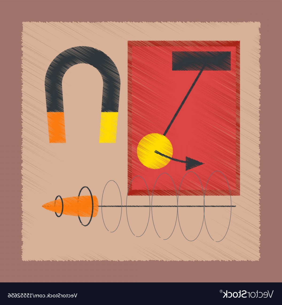 1200x1296 Flat Shading Style Icon Physics Lesson Magnet Vector Hoodamathrun