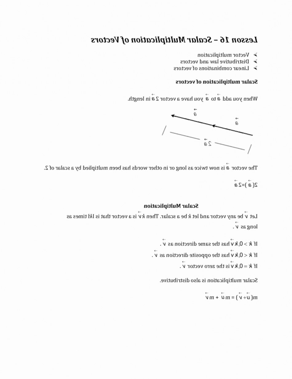 949x1228 Scalar Vs Vector Quantities Fresh Lesson Scalar Multiplication