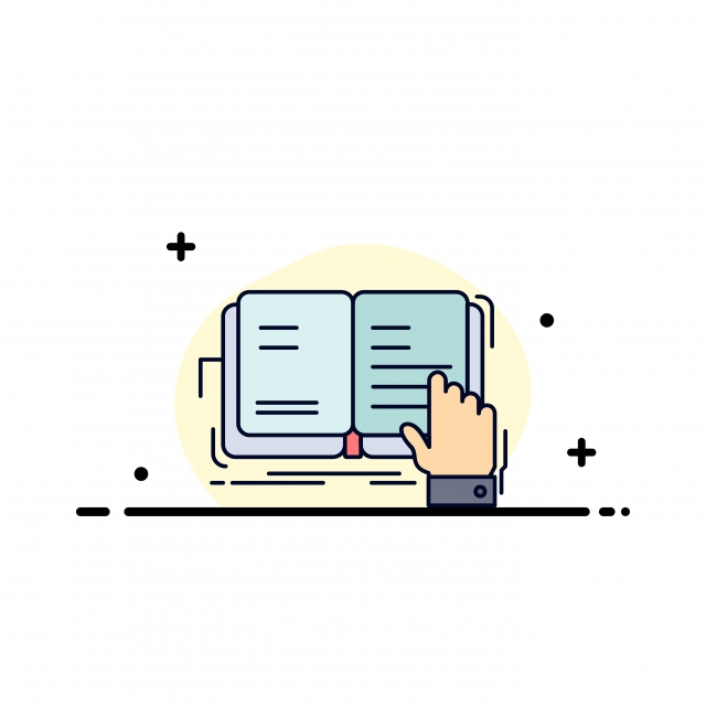 640x640 Book Lesson Study Literature Reading Flat Color Icon Vector