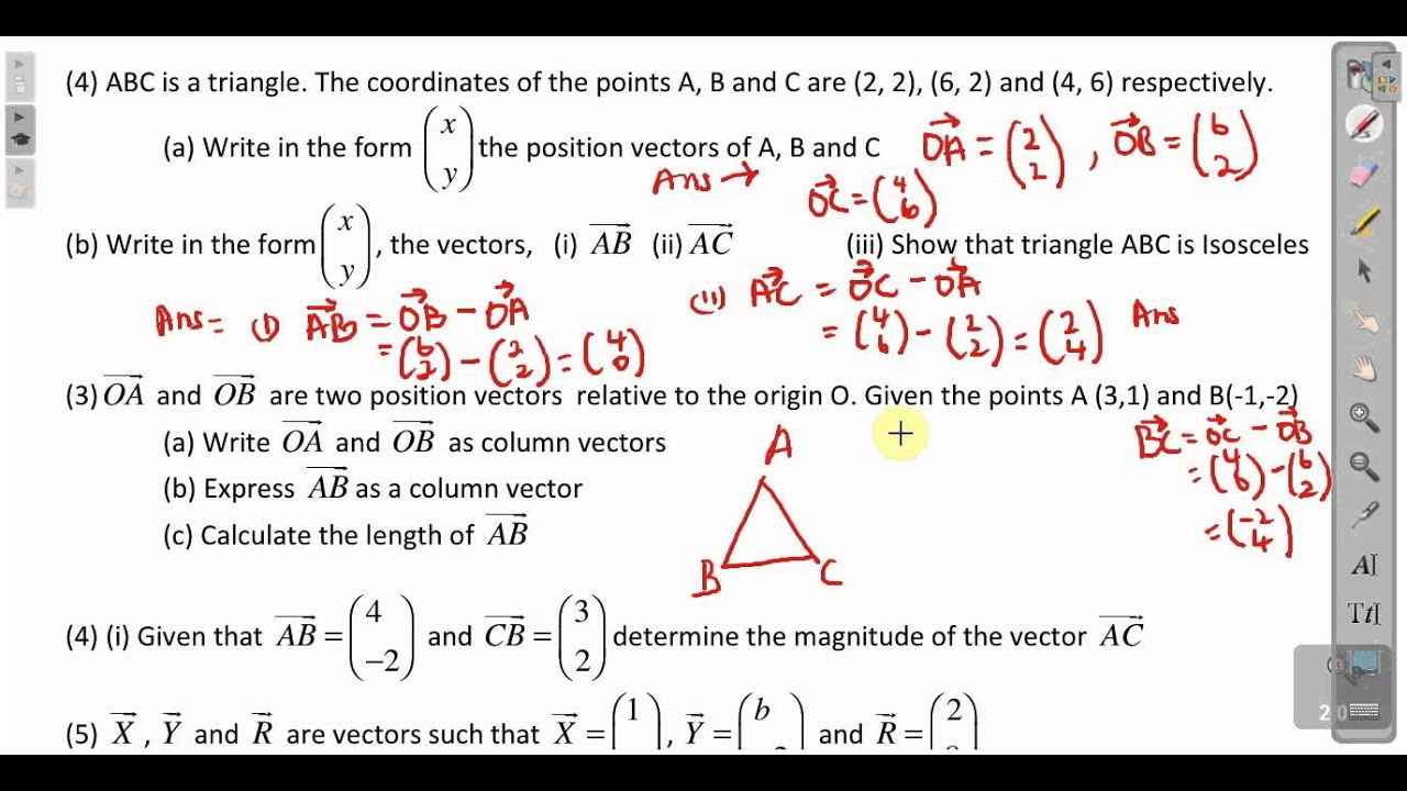 1280x720 Cxc Csec Maths Position And Magnitude Of Vectors Lesson Act