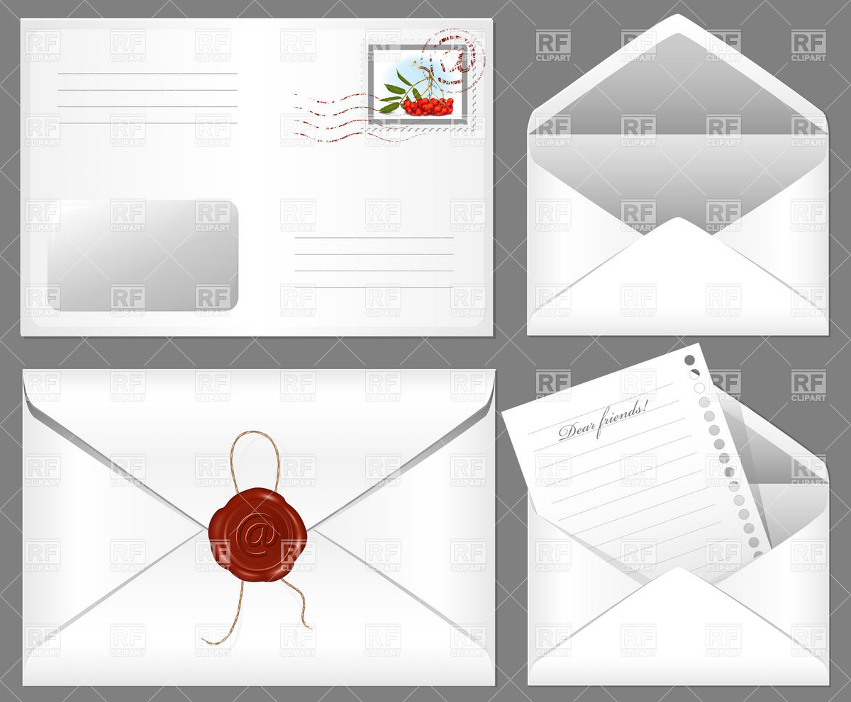 Letter With Wax Seal And Postage Stamp Vector Image Of Objects 1200x991 Letter With Wax Seal And Postage Stamp Vector Image Of Objects