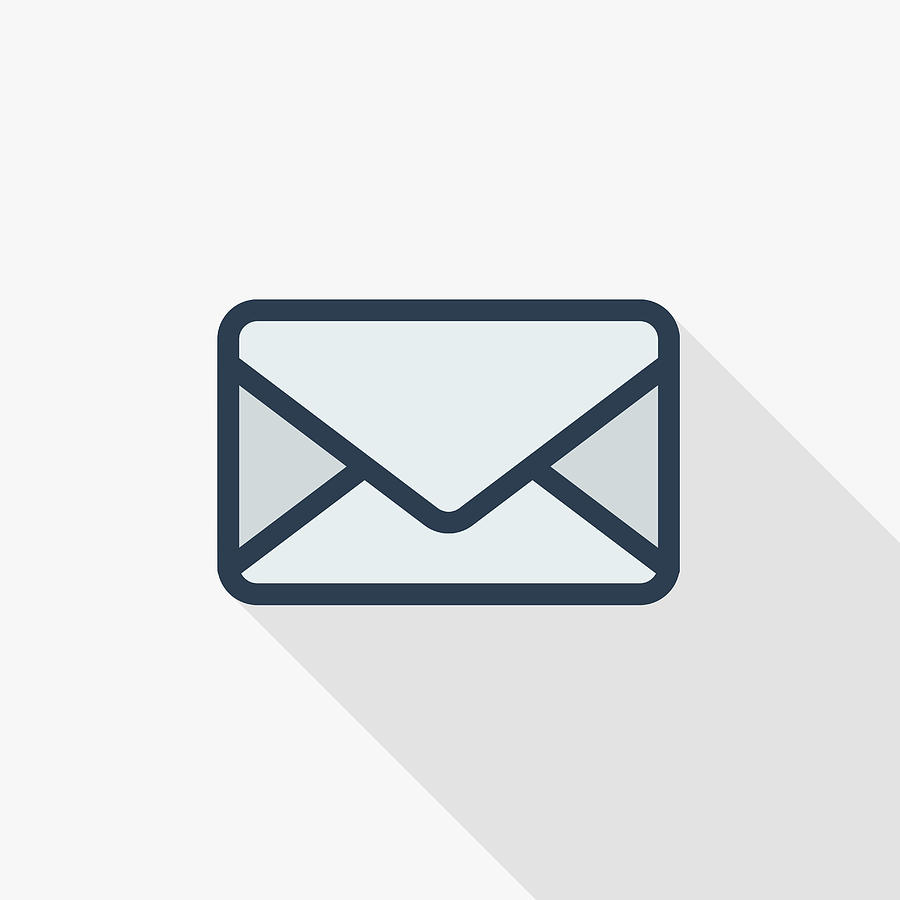 Envelope, Email Letter, Mail Thin Line Flat Color Icon Linear 900x900 Envelope, Email Letter, Mail Thin Line Flat Color Icon Linear