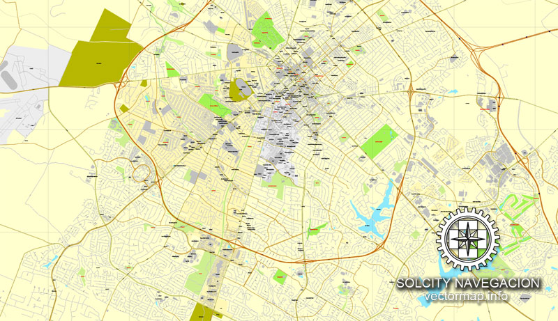 800x461 Lexington, Kentucky, Us Printable Vector Street City Plan Map, Full